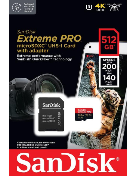 SANDISK EXTREME PRO MICRO SDXC 512GB
