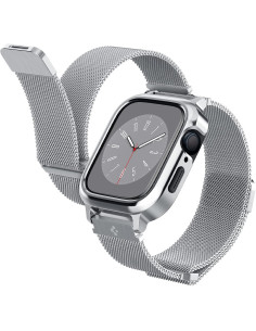 SPIGEN CARCASA/CORREA  APPLE WATCH METAL FIT PRO 9/8/7 42/44/45/49mm PLATA