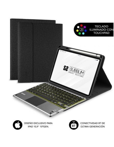 SUBBLIM FUNDA TECLADO RETROILUMINADO IPAD 10.9 (10 GEN)