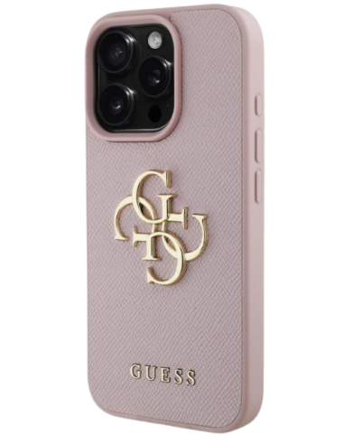 GUESS CARCASA GRAINED 4G IPHONE 16 PRO ROSA
