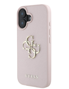 GUESS CARCASA GRAINED 4G IPHONE 16 ROSA