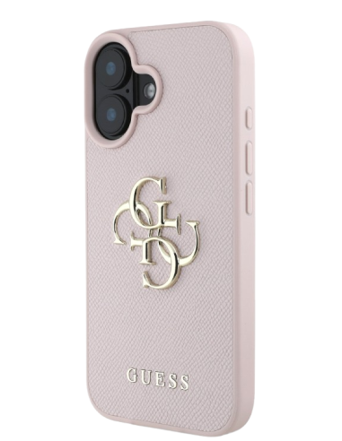 GUESS CARCASA GRAINED 4G IPHONE 16 ROSA