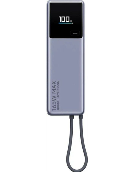 XIAOMI BATERIA AUXILIAR 10000mAh/ PANTALLA/ 165W/ GRIS