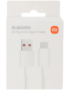 XIAOMI CABLE USB MACHO - USB TIPOc 6A 1m. BLANCO
