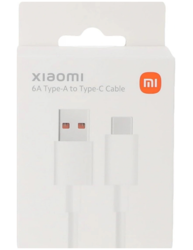 XIAOMI CABLE USB MACHO - USB TIPOc 6A 1m. BLANCO