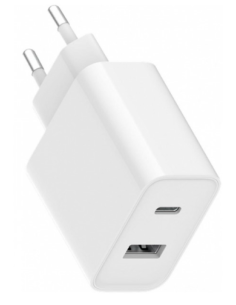 XIAOMI CARGADOR DUAL 33W TIPO C - USB BLANCO