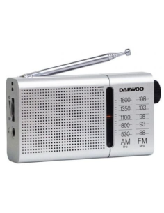 DAEWOO RADIO PORTATIL DW1037/ A PILAS/ PLATEADA