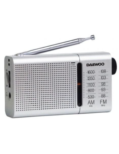 DAEWOO RADIO PORTATIL DW1037/ A PILAS/ PLATEADA