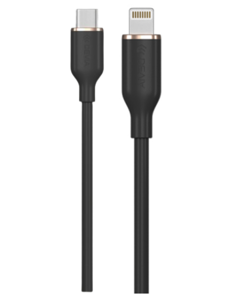DEVIA CABLE JELLY USBc - LIGHTNING NEGRO