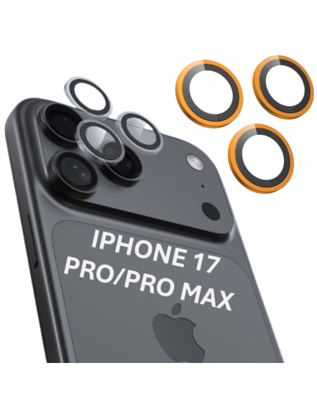 DEVIA PROTECTOR CAMARA IPHONE 17 PRO / PRO MAX NARANJA