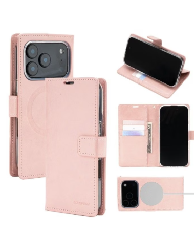 GOOSPERY FUNDA MAGSAFE BLUEMOON DAIRY IPHONE 17 PRO ORO ROSA