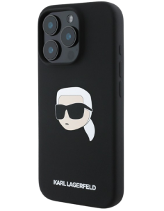 KARL LAGERFELD CARCASA MAGSAFE KARL HEAD IPHONE 16 PRO MAX NEGRO