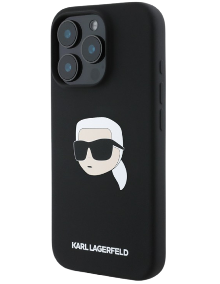 KARL LAGERFELD CARCASA MAGSAFE KARL HEAD IPHONE 16 PRO MAX NEGRO