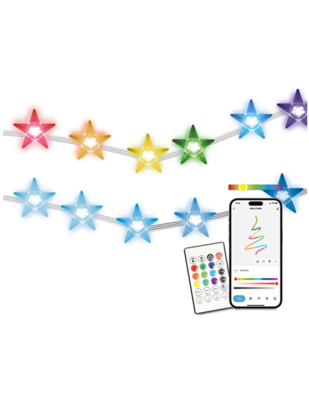KSIX TIRAS LED ESTRELLAS RGB 5M 12W