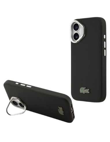 LACOSTE CARCASA MAGSAFE SOPORTE CAMARA IPHONE 17 NEGRO