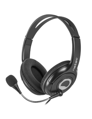 NATEC AURICULAR BEAR CON MICROFONO 3.5mm NEGRO