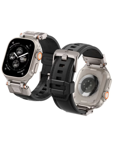SPIGEN CORREA APPLE WATCH DURAPRO ARMOR 42mm/44mm/46mm/49mm NEGRO / PLATA