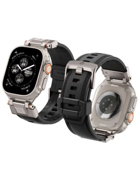 SPIGEN CORREA APPLE WATCH DURAPRO ARMOR 42mm/44mm/46mm/49mm NEGRO / PLATA