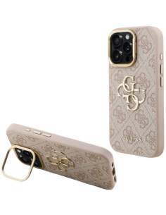 GUESS CARCASA 4G SOPORTE CAMARA IPHONE 15 PRO MAX ROSA