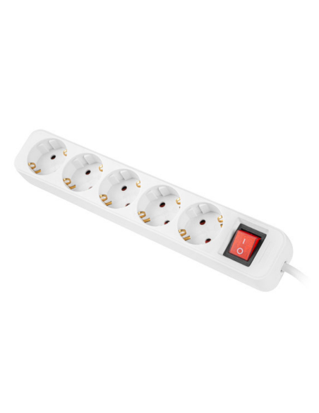 LANBERG REGLETA 5 TOMAS CON INTERRUPTOR 1,5M BLANCO