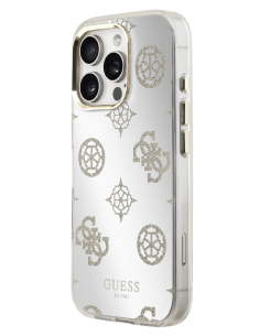 GUESS CARCASA MAGSAFE MIRROR GLITTER IPHONE 16 PRO MAX DORADO