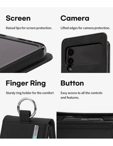 GOOSPERY funda DIARY GALAXY Z FLIP 4 NEGRO