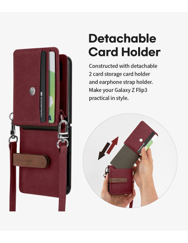 GOOSPERY funda WALLET GALAXY Z FLIP 4 VINO