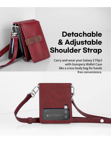 GOOSPERY funda WALLET GALAXY Z FLIP 4 VINO