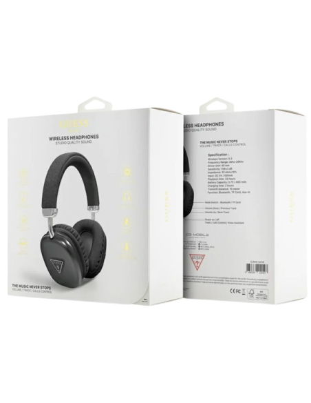 GUESS AURICULAR BLUETOOTH SAFFIANO TRIANGLE NEGRO
