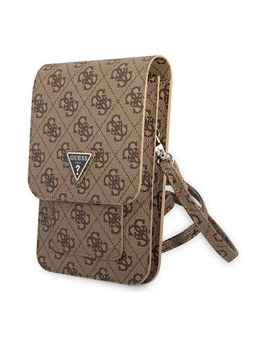 GUESS BANDOLERA 4G TRIANGLE MARRON