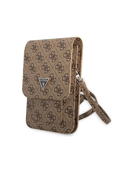 GUESS BANDOLERA 4G TRIANGLE MARRON