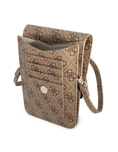 GUESS BANDOLERA 4G TRIANGLE MARRON
