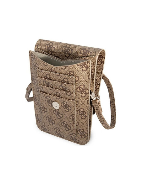 GUESS BANDOLERA 4G TRIANGLE MARRON