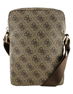 GUESS BANDOLERA 8" 4G TRIANGLE LOGO MARRON 2