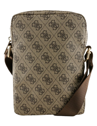 GUESS BANDOLERA 8" 4G TRIANGLE LOGO MARRON