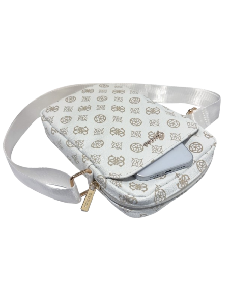 GUESS BANDOLERA 8" PEONY BLANCO