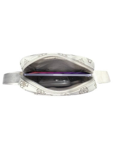 GUESS BANDOLERA 8" PEONY BLANCO
