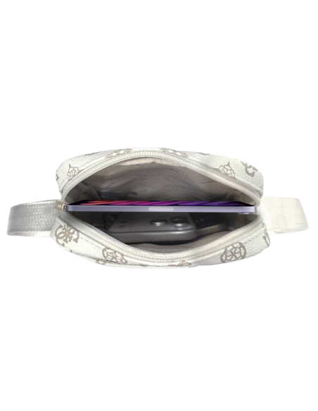 GUESS BANDOLERA 8" PEONY BLANCO