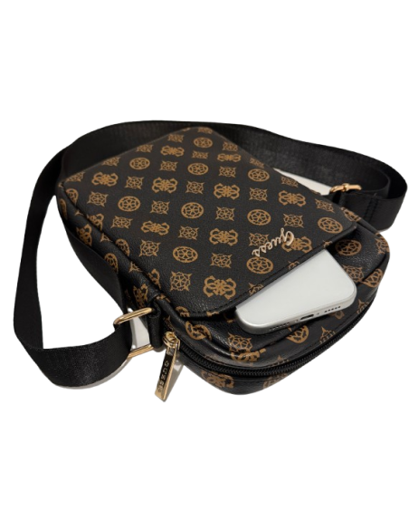 GUESS BANDOLERA 8" PEONY NEGRO