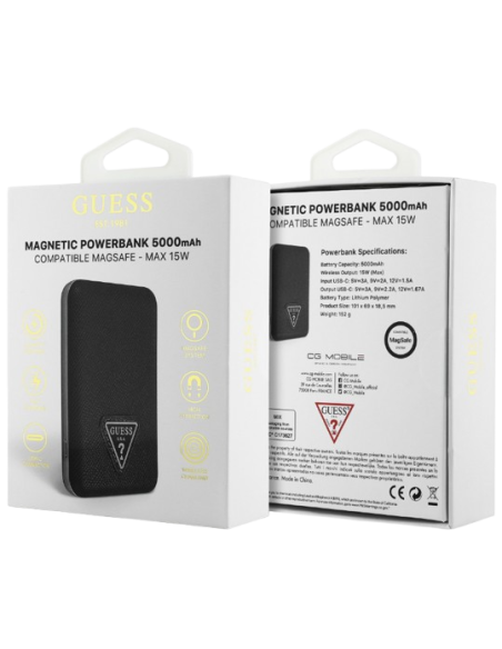 GUESS BATERIA MAGSAFE 5000mAh TRIANGLE NEGRO