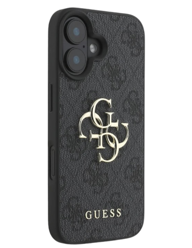 GUESS CARCASA 4G BIG LOGO IPHONE 16 NEGRO