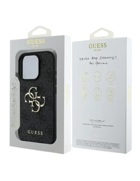 GUESS CARCASA 4G BIG LOGO IPHONE 16 PRO MAX GRIS