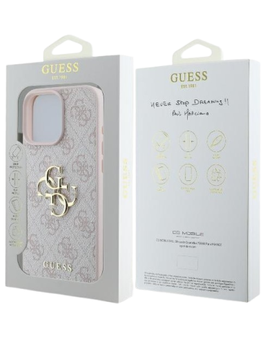 GUESS CARCASA 4G BIG LOGO IPHONE 16 PRO MAX ROSA