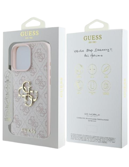 GUESS CARCASA 4G BIG LOGO IPHONE 16 PRO MAX ROSA