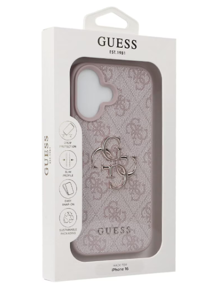 GUESS CARCASA 4G BIG LOGO IPHONE 16 ROSA