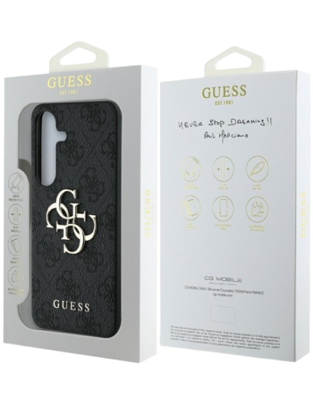 GUESS CARCASA 4G METAL LOGO SAMSUNG GALAXY S25 GRIS