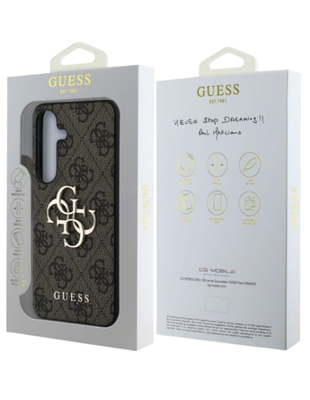 GUESS CARCASA 4G METAL LOGO SAMSUNG GALAXY S25 MARRON