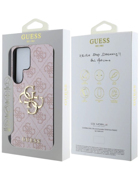GUESS CARCASA 4G METAL LOGO SAMSUNG GALAXY S25 ULTRA ROSA