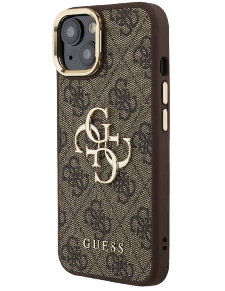 GUESS CARCASA 4G SOPORTE CAMARA IPHONE 13 MARRON