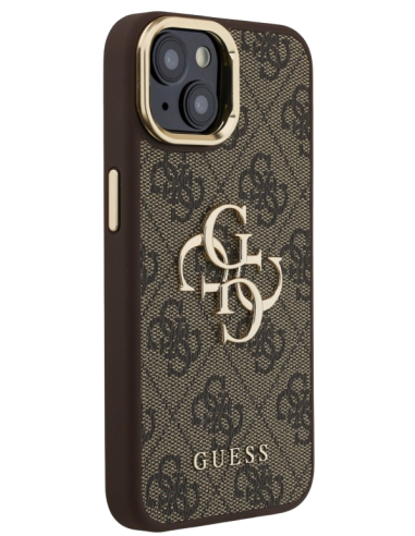 GUESS CARCASA 4G SOPORTE CAMARA IPHONE 13 MARRON